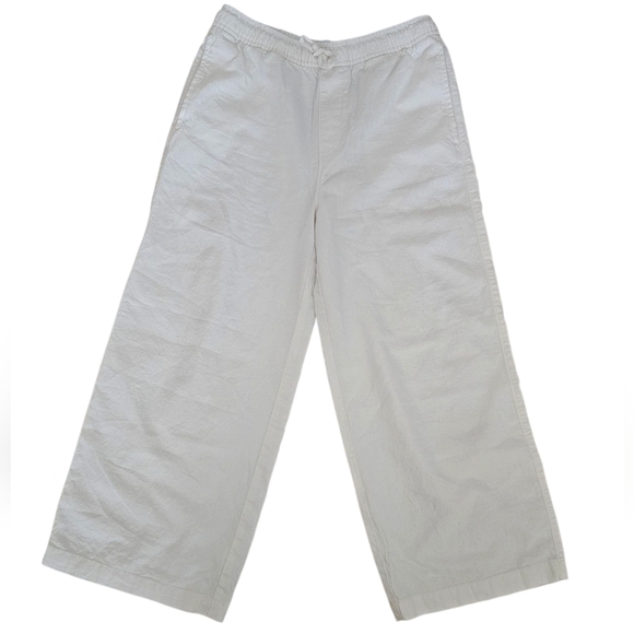 EUC | White Casual Wide Legged Pants | Girl's Size: L 10/12 - Picture 1 of 11